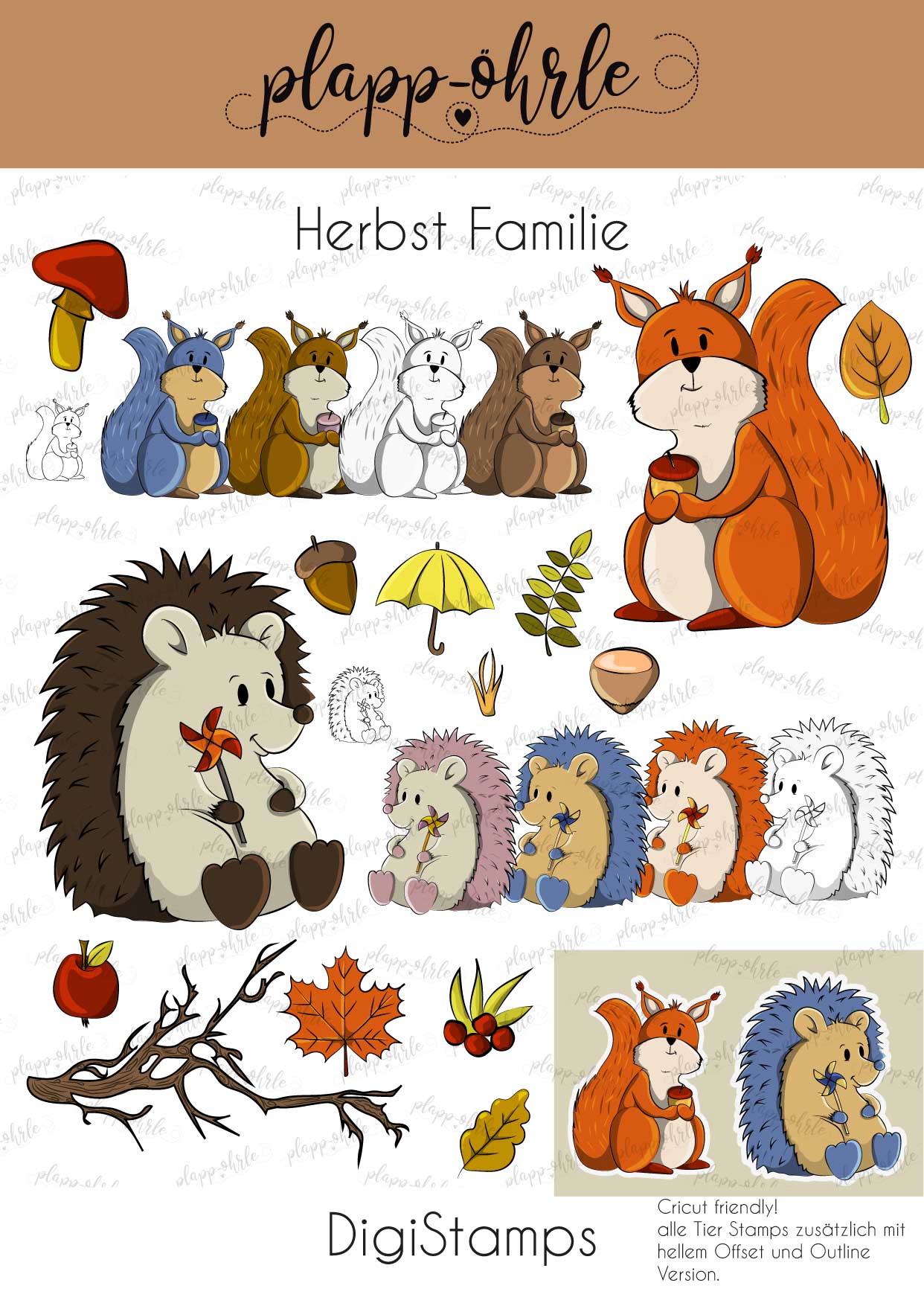 Herbst Familie Digistamps Papiere Und Galanterie Plapp Ohrle